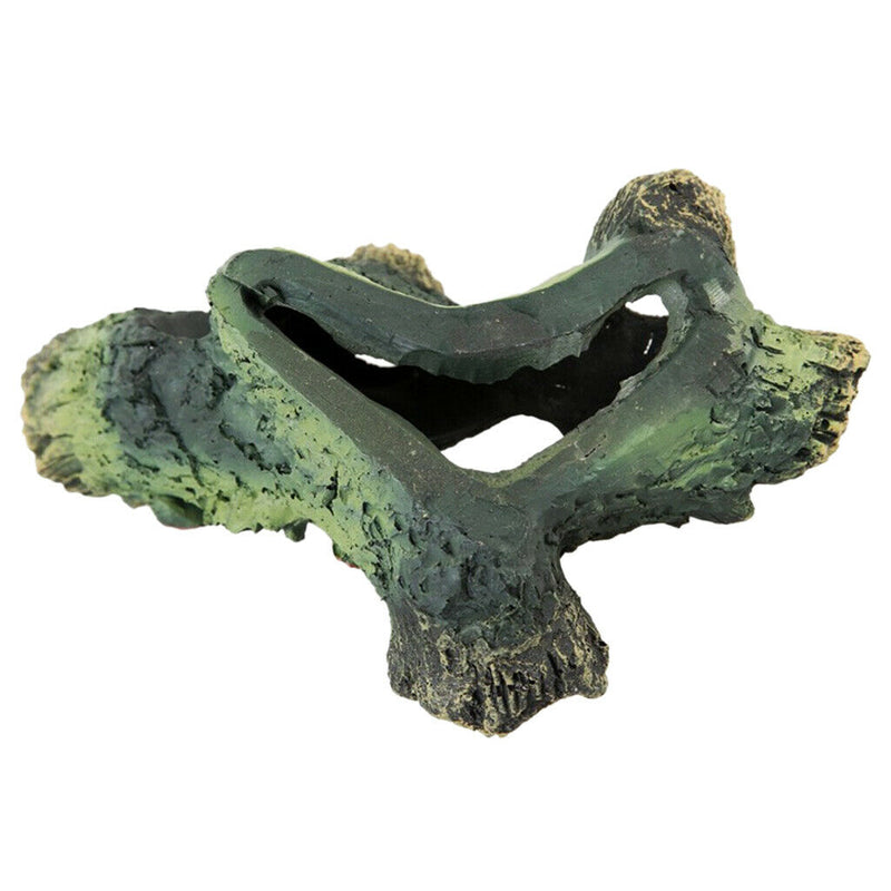 Set of 2, Artificial Mountain & Hollow Tree with Fish Cave Fish Tank Aquarium