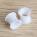 5X(2 Pcs Gauge 10mm Silicone Tunnel Ear Plug Expander Stretcher (White) J3Q6)