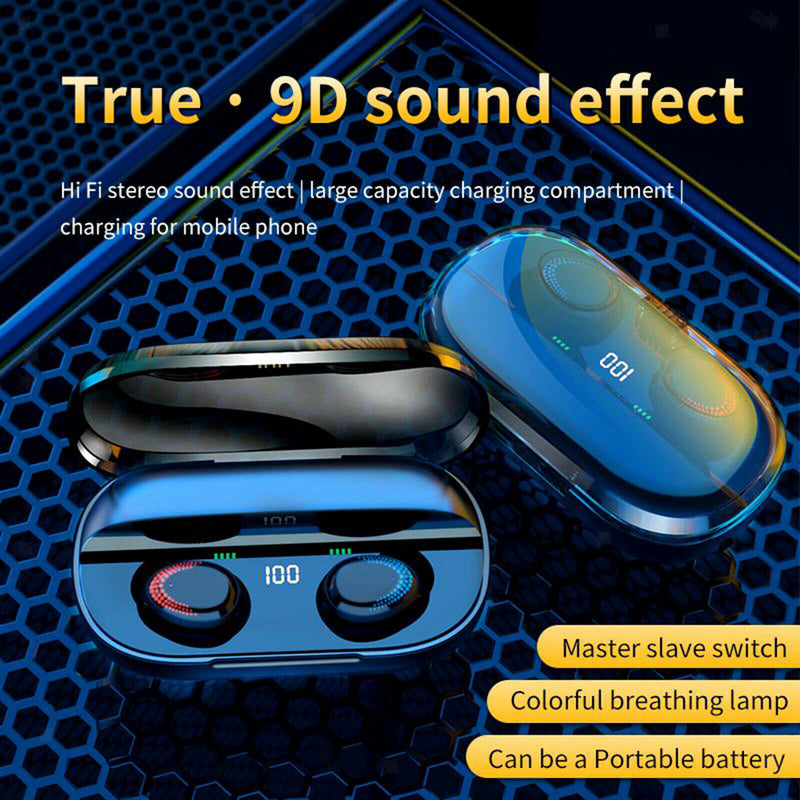 Waterproof Bluetooth Headphone Wireless Headsets Earphones 3000mAh with