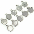 30Pcs Pet Dog Puppy Paw Print Metal Footprint Charm Necklace Bracelet Pendant fg