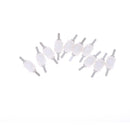 10Pc 1A 30V DC 250V On Off Push Button Switch for Mini Electric Torch White JR