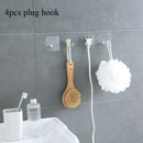 4x/pack home office wall adhesive plastic power plug storage hook random color3C