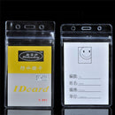 10 x Vertical Solid Vinyl Clear ID Card Badge Holder Case Cover Sleeve AustralME
