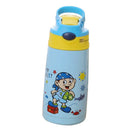400ml Child Spill-Proof Sippy Vacuum Cup with Straw School Outdoor Sky Blue