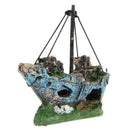 Aquarium Ornament Sunken Ship Wreck Fish Tank Cave Decoration Destroyer XTC