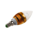 3W E14 LED Light Bulb Candle Lamp White 85V - 265V Golden shell