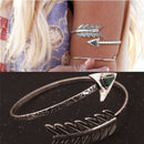 1Pc Bohemian Upper Arm Bracelet Arrow Open Bangle Armlet Arm Cuff Adjustable MO