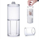 Acrylic Transparent Box Makeup Cotton Pad Round Container Storage Holder Case