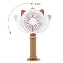 Colorful Mini Usb Night Light Rechargeable Air Cooling Fan Desk Cat Shape F N3P9