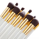 10 Pcs Makeup Brushes Set Pincel Maquiagem Cosmetics Maquillaje Makeup Tool