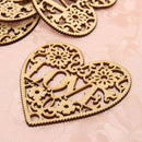 10x LOVE Heart Wood Embellishments Crafts Christmas Ornaments Tree Hanging V4X4