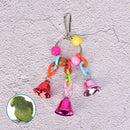 Pet parrot bird climb chew toys bell swing cage hanging cockatiel parakeet FTE