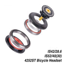 1set CNC Front Fork 42mm 52mm Tapered Tube For Outdoor Road Bicycle Headset