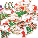 21 pcs Mixed Enamel Plated Christmas Charm Jewellery DIY Making Pendant Findings