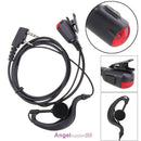2Pin G-Shape Headset Earpiece Mic for Two Way Radio Security Walkie Talkie