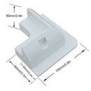 4X Solar Panel Mounting Bracket White Plastic Corner Set Kit For Rv Boat Ya