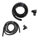 25+15mm Cable Tidy Wire Organising Tool Kit Spiral Wrap LCD TV Office 200cm