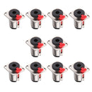 10pcs 1/4" TS TRS Stereo Female Panel Chassis Jack Micophone Metal Connector