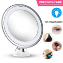 10x 360 Rotary Magnification Magnifying Makeup Mirror LED Fill Light Lighting