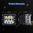 4 inch Side Shooter LED Lights 2Pcs LED Work Light Bar 60W LED Pods Off Roa