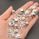 30Pack Sport Theme Charms Mixed Rugby Player Glove Pendants for DIY Findings