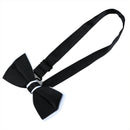 Black with White Bottom Double-layered Splicing Formal Solid Color Bow Tie