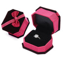 Trendy Octagonal Shaped Ring Box Red Storage Box Jewelry Box Display Box G BX