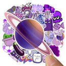 50Pcs No Repeat Purple Fresh Cartoon Stickers For Luggage Bicycle Car PhoJBTEUS