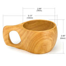 Wood Mug, Tea Cup, Novelty Coffee Mugs - Rubberwood I8G2
