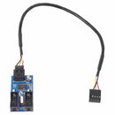9Pin Motherboard Header To Dual 9-Pin Male Usb Extension Adapter Splitter C