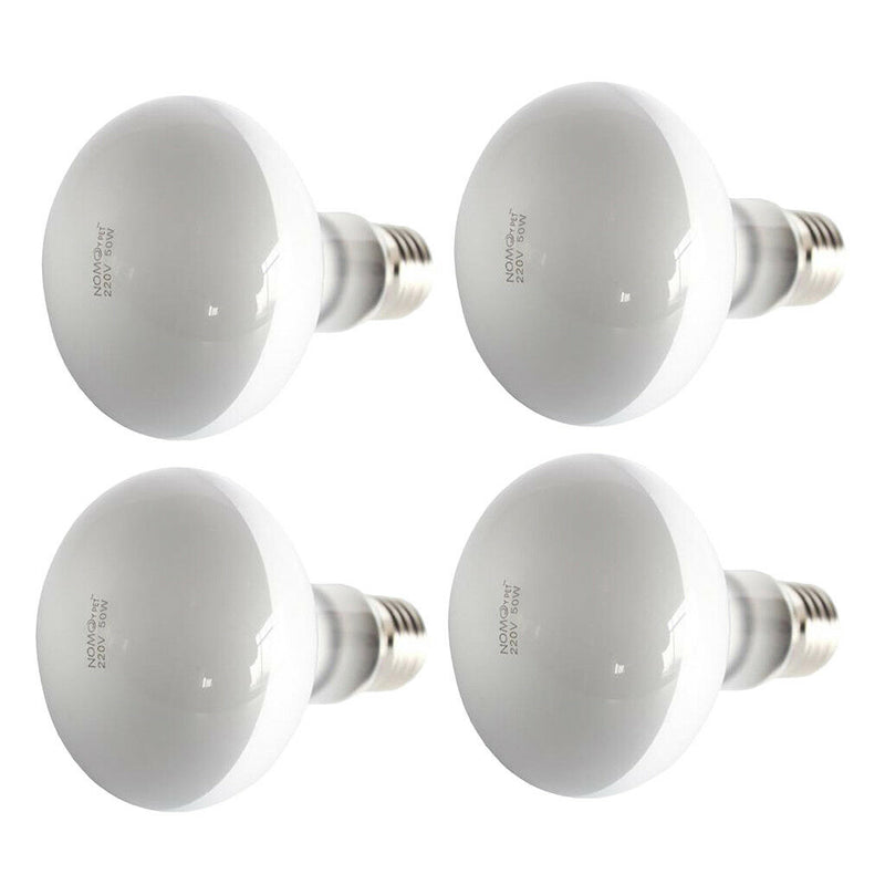 4 Pcs Reptile Aminal Daylight Basking Spot Bulb Lamp for Reptiles Lizard 50W