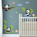 Cute Zoo Animal Panda Tree Birds Kids Roomdecor Baby Room Decals Wall StickES