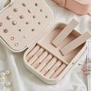European Pu Leather Jewelry Boxes Princess Portable Storage Box Multi Layer A1P2
