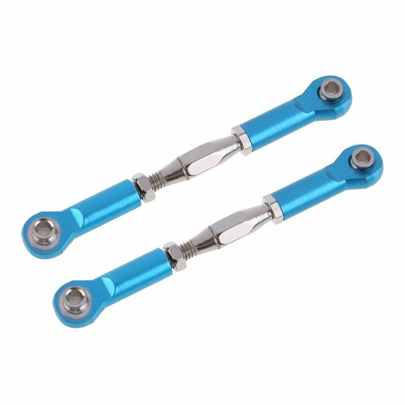 2Pcs Aluminum 166017 Steering Linkage Upgrade Parts for 1:10 HSP RC Car Blue Y9P