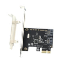 PC PCI-E 1x/4x/8x/16x PCI Express To 2 Port SATA 3.0 6Gbps Expansion Card Board