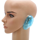 2Pair/4pcs Blue Clear Color Silicone Ear Cover Hair Dye Shield Protect BX
