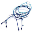 3 Pcs Summer Surfer Wave Bracelet Adjustable Friendship Bracelet Handcrafte B5E3