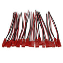 H1 10 Pairs 100mm JST Connector Plug Cable Male+Female for RC Battery X2H6 Q4S6