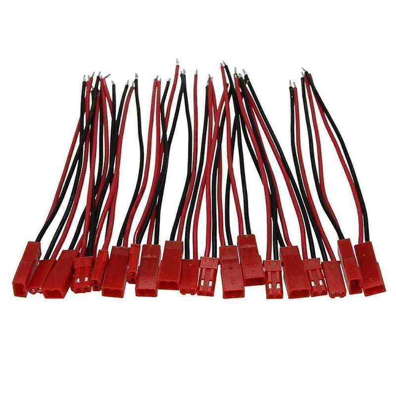 H1 10 Pairs 100mm JST Connector Plug Cable Male+Female for RC Battery X2H6 Q4S6