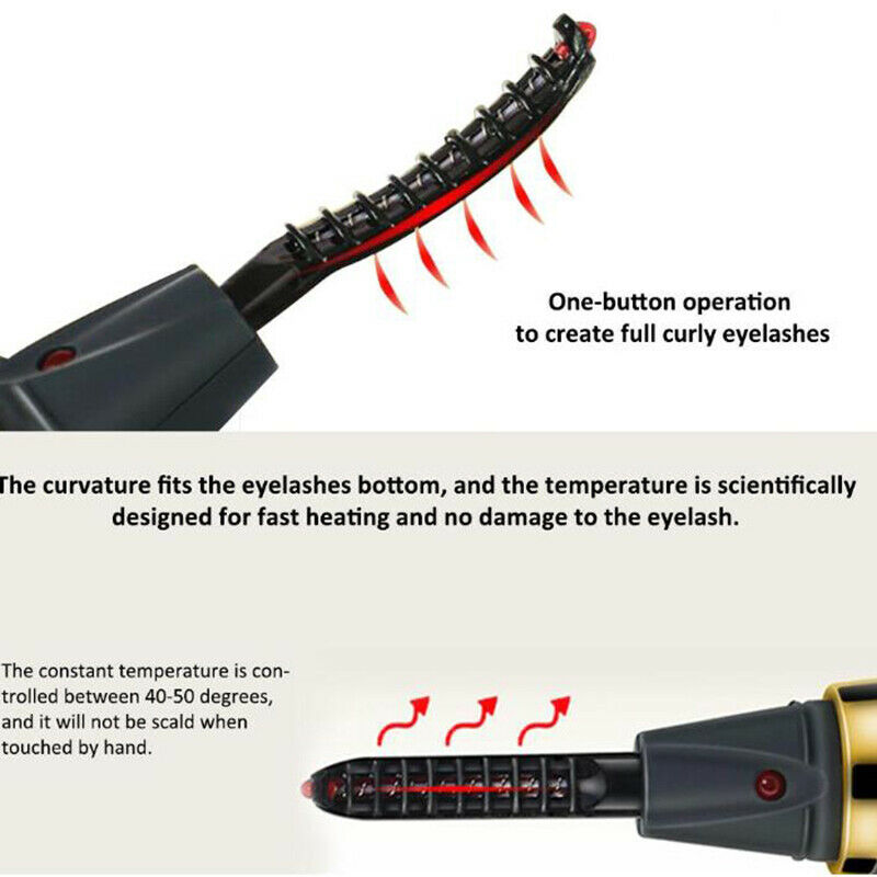 USB Rechargeable Electric Heated Eyelash Curler Ironing Curler Makeup Curlin Hn