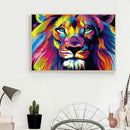 Painting By Numbers DIY Color Lion Hand Painted Canvas Oil Picture Decor A