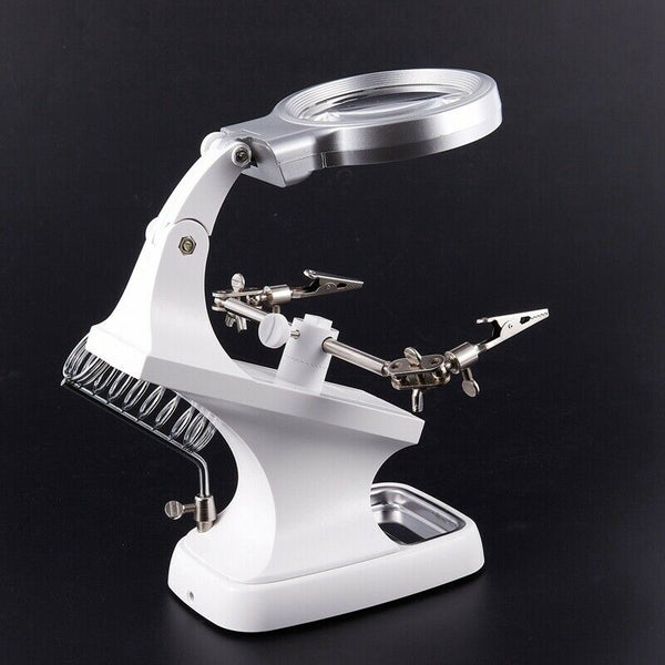 3 Hand Soldering Iron Stand Welding Tool With Illuminated Glasses Led Allig H5S8