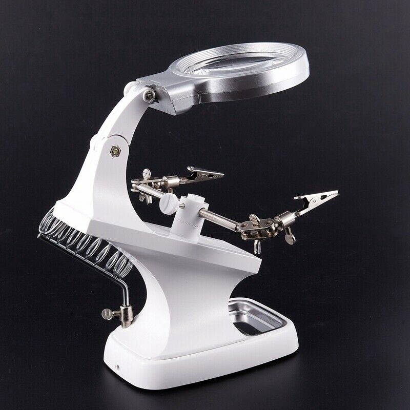 3 Hand Soldering Iron Stand Welding Tool With Illuminated Glasses Led Allig H5S8