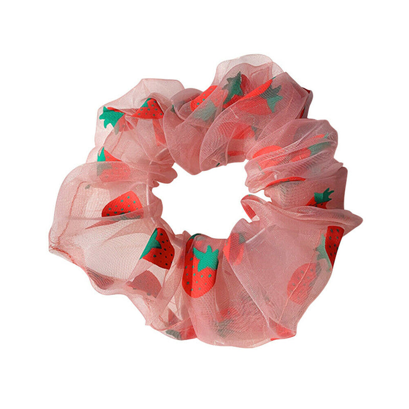 Sweet Ponytail Hair Bands Women Girls Ponytail Elastic Hair Loop (Rose Red) A