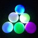 6pcs Durable Flexible Night Light-Up LED Golf Balls Standard Balls