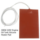 300W 220V 10x15cm Engine Oil Tank Silicone Heater Pad Rubber Heating Mat Warmin-