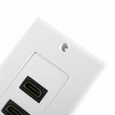 HDMI 2-Ports Wall Face Plate Panel Outlet 1080p Cover Coupler Socket HOT X8T2