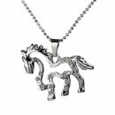 Charm-Novelty Crystal Pony Chain Necklace Pendant Accessories Gifts Hot 1pcs