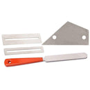 Stainless Steel Guitar Fret File+Fret Rocker Level+Fingerboard Protector Gu O2K2