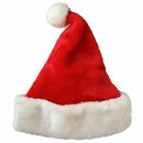 Christmas Party Santa Hat Velvet Red And White Cap for Santa Claus Costume